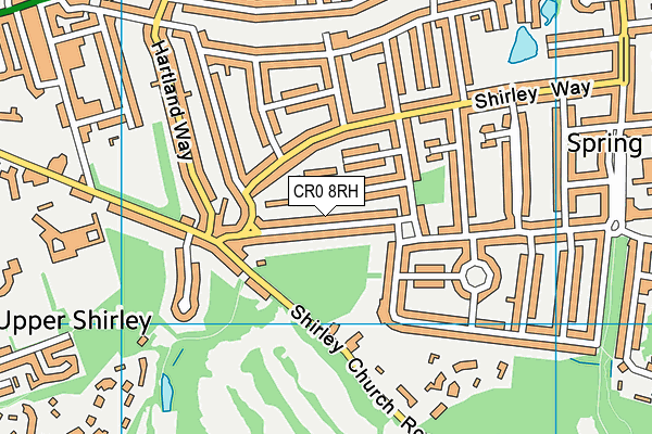 CR0 8RH map - OS VectorMap District (Ordnance Survey)