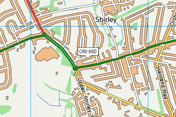 CR0 8SD map - OS VectorMap District (Ordnance Survey)