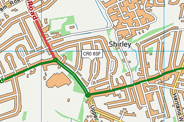 CR0 8SF map - OS VectorMap District (Ordnance Survey)