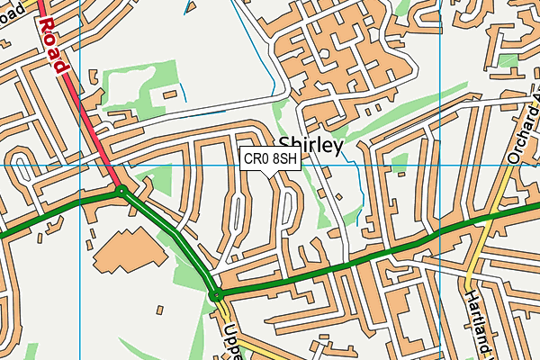 CR0 8SH map - OS VectorMap District (Ordnance Survey)