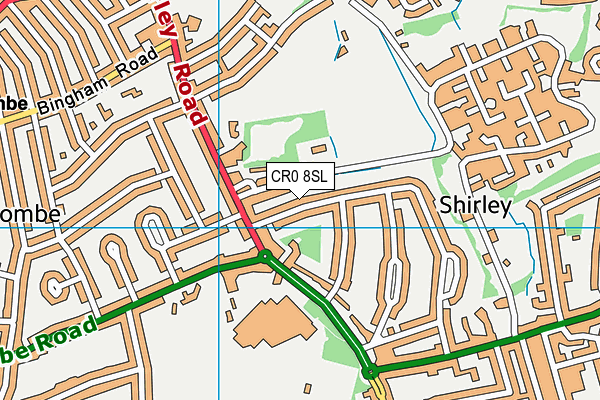 CR0 8SL map - OS VectorMap District (Ordnance Survey)