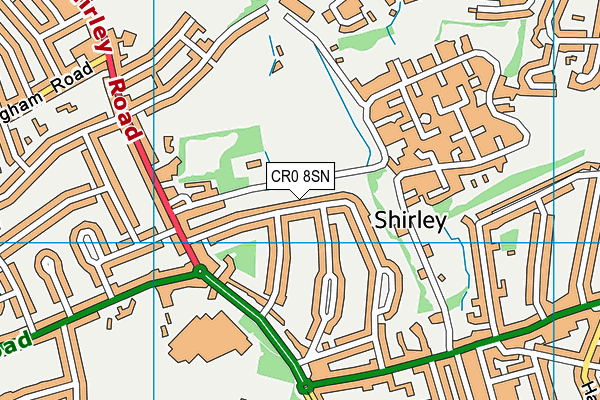 CR0 8SN map - OS VectorMap District (Ordnance Survey)