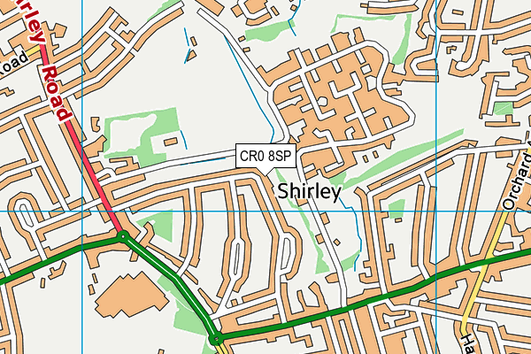 CR0 8SP map - OS VectorMap District (Ordnance Survey)