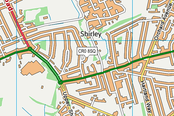 CR0 8SQ map - OS VectorMap District (Ordnance Survey)