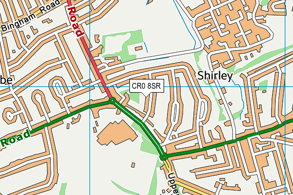 CR0 8SR map - OS VectorMap District (Ordnance Survey)