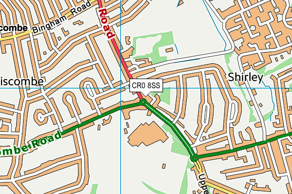 CR0 8SS map - OS VectorMap District (Ordnance Survey)