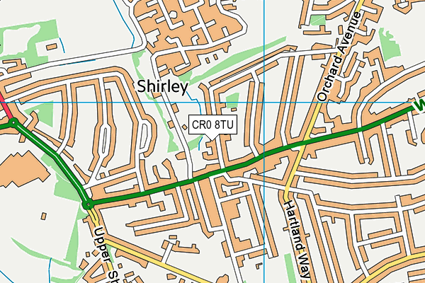 CR0 8TU map - OS VectorMap District (Ordnance Survey)