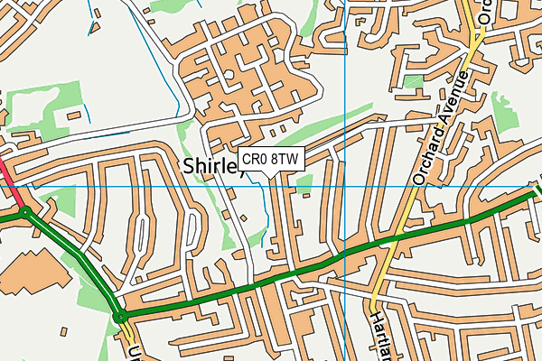 CR0 8TW map - OS VectorMap District (Ordnance Survey)