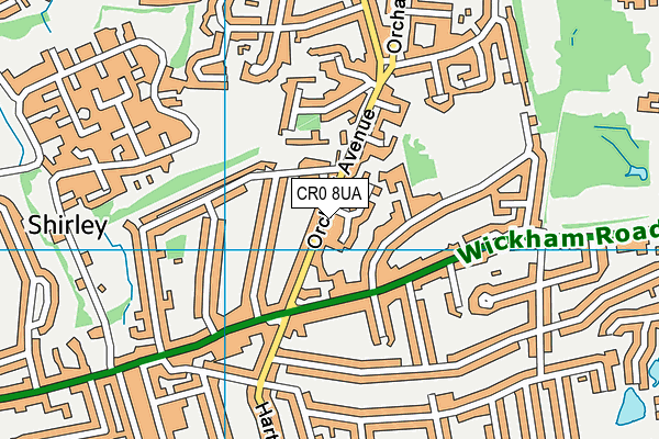 CR0 8UA map - OS VectorMap District (Ordnance Survey)