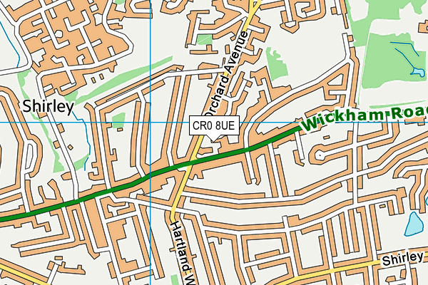 CR0 8UE map - OS VectorMap District (Ordnance Survey)