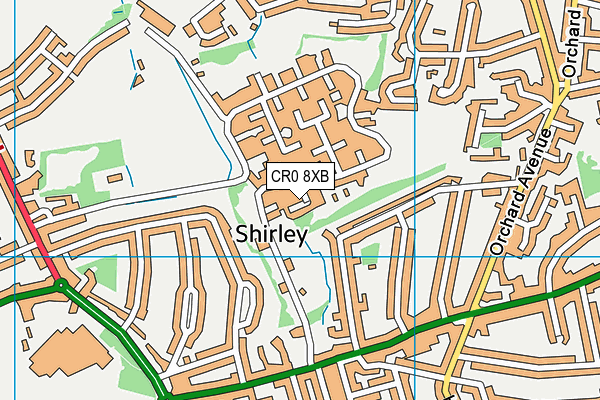 CR0 8XB map - OS VectorMap District (Ordnance Survey)