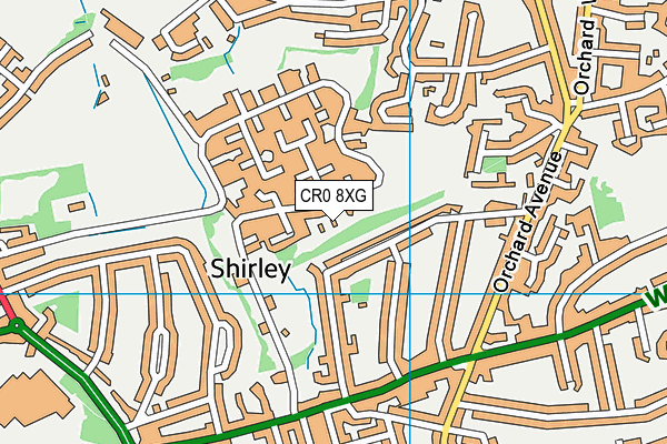 CR0 8XG map - OS VectorMap District (Ordnance Survey)