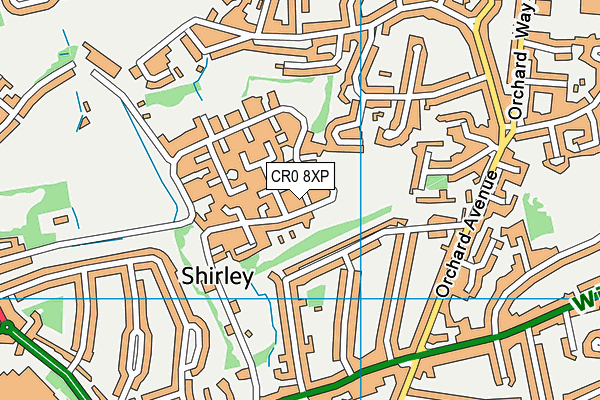 CR0 8XP map - OS VectorMap District (Ordnance Survey)