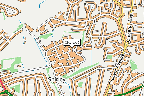 CR0 8XR map - OS VectorMap District (Ordnance Survey)