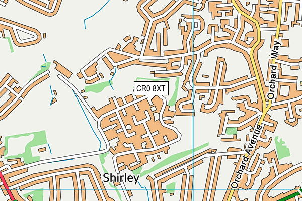 CR0 8XT map - OS VectorMap District (Ordnance Survey)