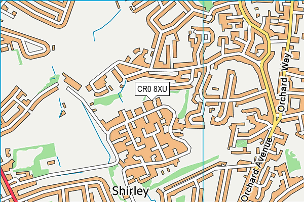 CR0 8XU map - OS VectorMap District (Ordnance Survey)