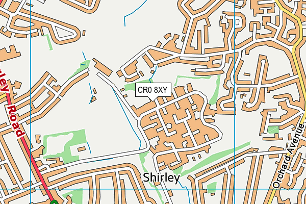 CR0 8XY map - OS VectorMap District (Ordnance Survey)