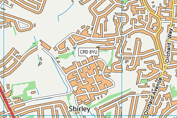 CR0 8YU map - OS VectorMap District (Ordnance Survey)