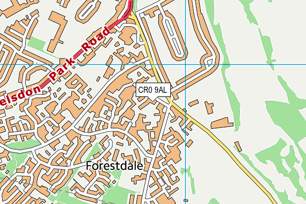 CR0 9AL map - OS VectorMap District (Ordnance Survey)