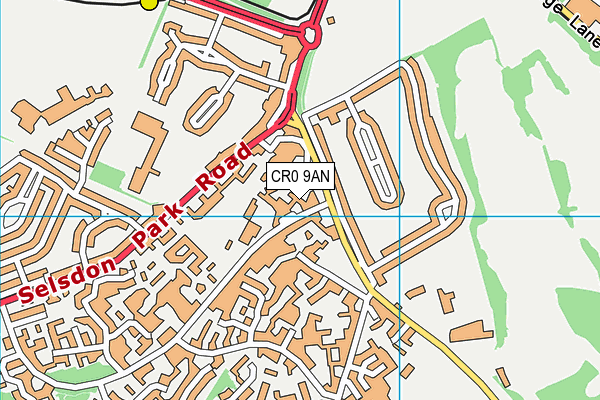 CR0 9AN map - OS VectorMap District (Ordnance Survey)