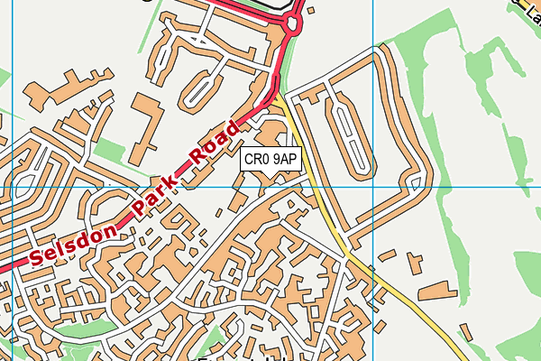 CR0 9AP map - OS VectorMap District (Ordnance Survey)