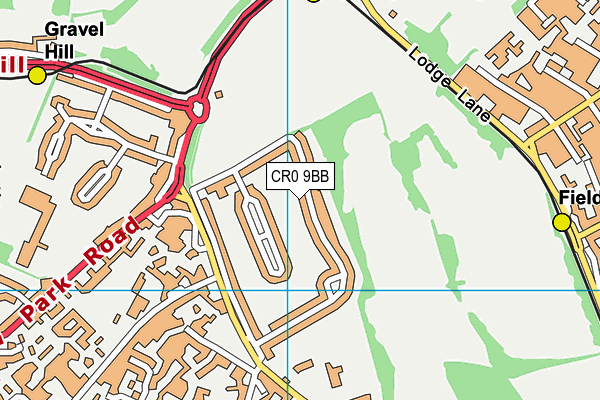 CR0 9BB map - OS VectorMap District (Ordnance Survey)