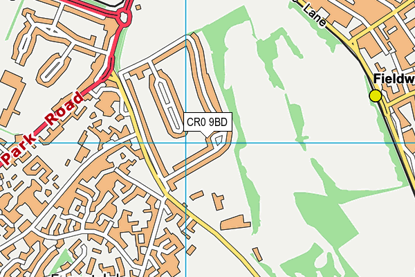 CR0 9BD map - OS VectorMap District (Ordnance Survey)