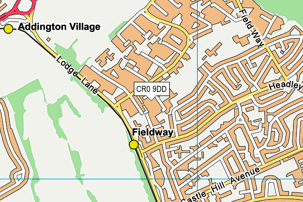 CR0 9DD map - OS VectorMap District (Ordnance Survey)