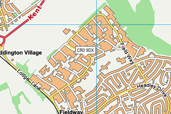 CR0 9DX map - OS VectorMap District (Ordnance Survey)