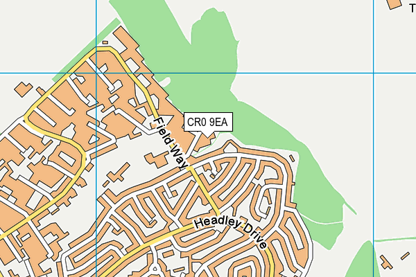 CR0 9EA map - OS VectorMap District (Ordnance Survey)