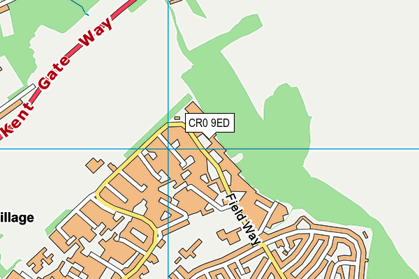 CR0 9ED map - OS VectorMap District (Ordnance Survey)