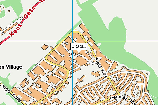 CR0 9EJ map - OS VectorMap District (Ordnance Survey)