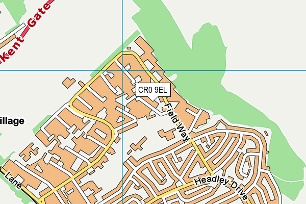 CR0 9EL map - OS VectorMap District (Ordnance Survey)