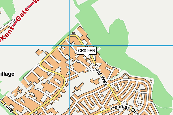 CR0 9EN map - OS VectorMap District (Ordnance Survey)