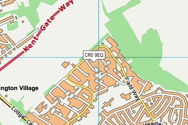 CR0 9EQ map - OS VectorMap District (Ordnance Survey)