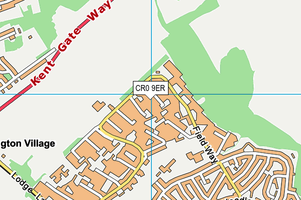 CR0 9ER map - OS VectorMap District (Ordnance Survey)