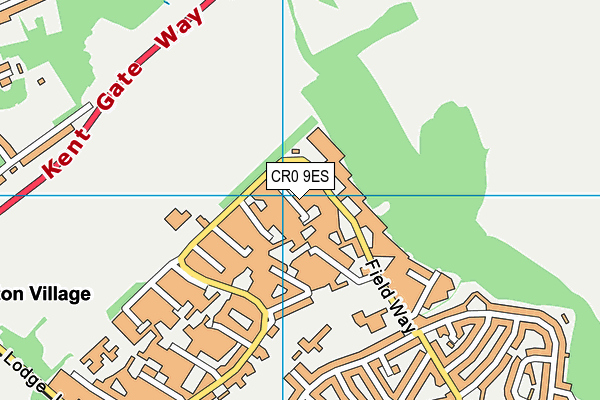 CR0 9ES map - OS VectorMap District (Ordnance Survey)