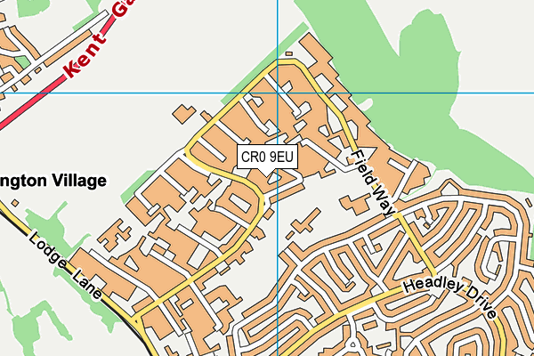 CR0 9EU map - OS VectorMap District (Ordnance Survey)