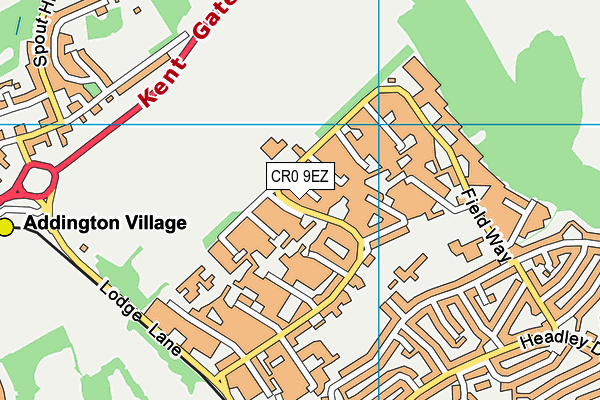 CR0 9EZ map - OS VectorMap District (Ordnance Survey)