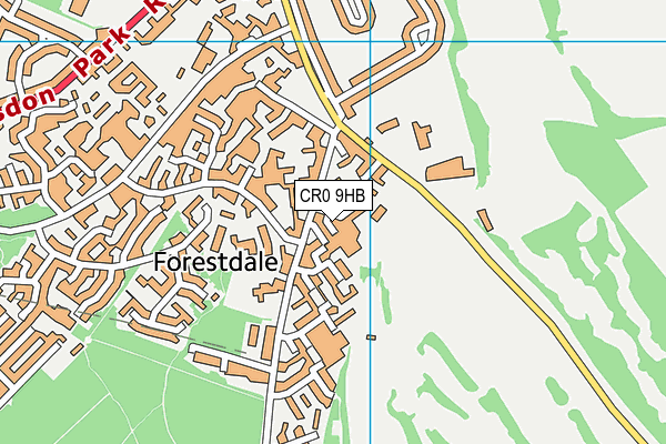 CR0 9HB map - OS VectorMap District (Ordnance Survey)