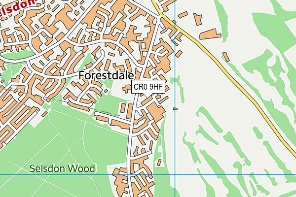 CR0 9HF map - OS VectorMap District (Ordnance Survey)