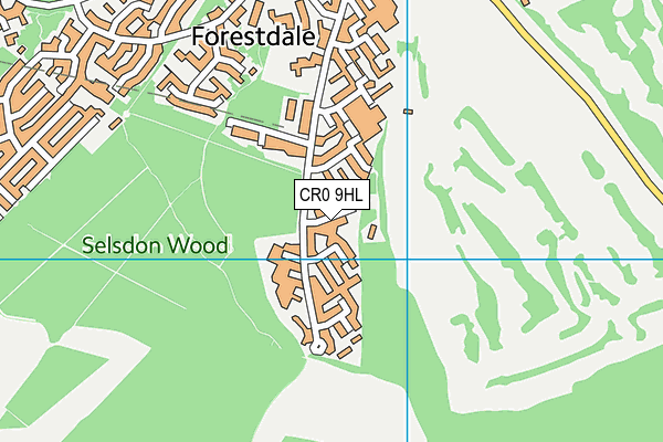 CR0 9HL map - OS VectorMap District (Ordnance Survey)