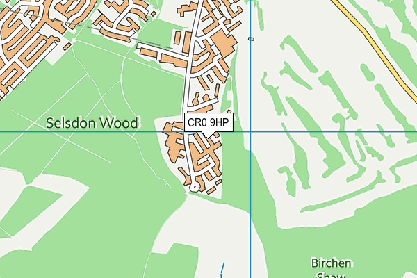 CR0 9HP map - OS VectorMap District (Ordnance Survey)