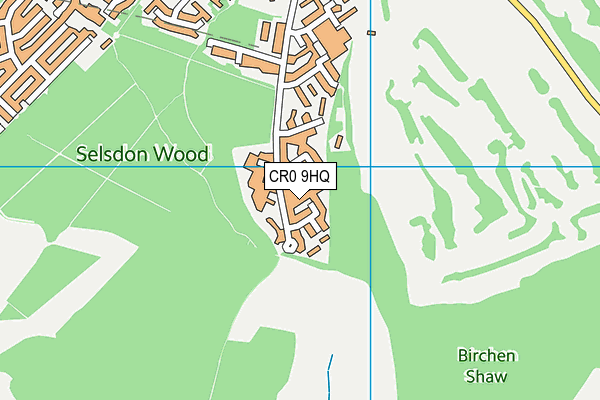 CR0 9HQ map - OS VectorMap District (Ordnance Survey)