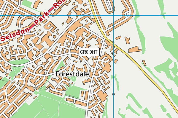 CR0 9HT map - OS VectorMap District (Ordnance Survey)