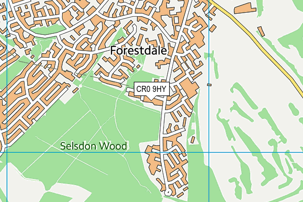 CR0 9HY map - OS VectorMap District (Ordnance Survey)