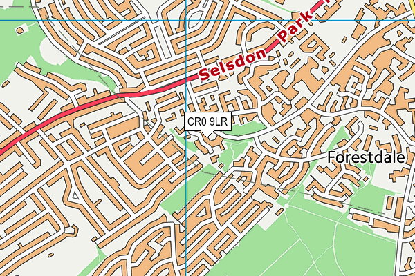 CR0 9LR map - OS VectorMap District (Ordnance Survey)