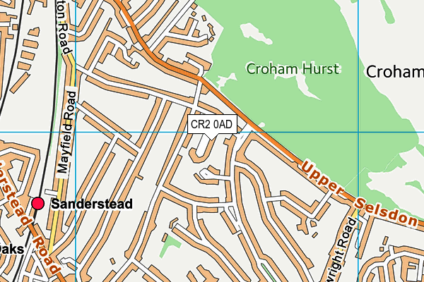 CR2 0AD map - OS VectorMap District (Ordnance Survey)