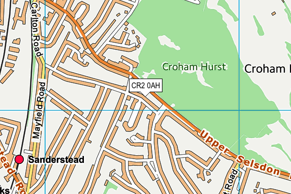 CR2 0AH map - OS VectorMap District (Ordnance Survey)