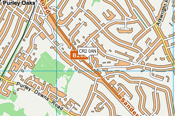 CR2 0AN map - OS VectorMap District (Ordnance Survey)